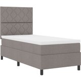 vidaXL Postelja z box springom z vzmetnico Taupe Enojna Tkanina, (22080999) | Shoptok.si