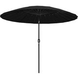 Vrtni suncobran s aluminijskom šipkom 270 cm crni | shoptok.hr