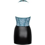Cottelli čipkasta sjajna haljina s čipkom (crno-zelena) - M | shoptok.hr