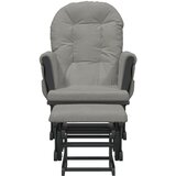  Stolica za ljuljanje s tabureom svjetlosiva od tkanine | shoptok.hr