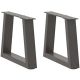  Noge jedilne mize V-oblika 2 kosa Antracit 40x(30-31,3)cm Jeklo | Shoptok.si