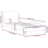  Okvir za krevet Dover svjetlosivi 90x200 cm baršunasti | shoptok.hr