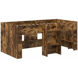  Kreveta za visoko spavanje djece Dimljeni hrast 80 x 160 cm | Shoptok.si