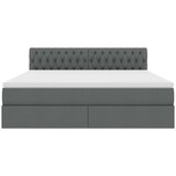 vidaXL Krevet S LED lampica s pohranom Tamno siva 160 x 200 cm tkanina | shoptok.hr
