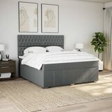  Okvir kreveta s oprugama i madrac svjetlosivi 180x200cm tkanina | shoptok.hr