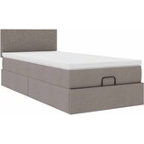  Otomanski okvir kreveta s madraca smeđesivi 90x190cm tkanine | shoptok.hr
