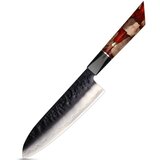 IZMAEL Damaskast kuhinjski nož AR-37337 - Santoku / Rdeča | Shoptok.si