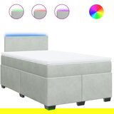 Maison Chic Box spring postelja - Vzmetna postelja z vzmetnico svetlo siva 120x190 cm žamet SL4310, (21900313) | Shoptok.si