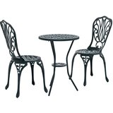 vidaXL 3-delni vrtni bistro set - zeleno lito železo, (22016267) Cene