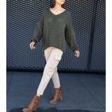 Gemre Beige cargo pants with sewn-on pockets Nuala | Shoptok.si