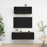 vidaXL komplet TV omaric 2-delni črna iverna plošča Cene
