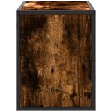 vidaXL TV omarica dimljen hrast 80x31x39,5 cm inženirski les in kovina | Shoptok.si