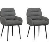  Trpezarijske stolice 2 pcs Baršun Tamnosiva 59 x 59,5 x 90 cm | Eponuda.com
