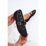Boto Perforated ballerinas with strap black Orphali | Shoptok.si