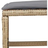  Vrtni stolčki z blazinami 4 kosi bež 40x40x35 cm poli ratan | Shoptok.si