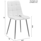 Bessagi Home stol ria, svetlo siva, roza | Shoptok.si