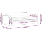  Dnevni krevet s madracem smeđesivi 80 x 200 cm od tkanine | shoptok.hr