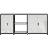 vidaXL Set za kuhinjsku pohranu 3 pcs Srebro 210 x 50 x 92 cm | shoptok.hr