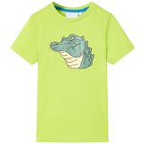 vidaXL Otroška majica s kratkimi rokavi svetlo zelena 104 | Shoptok.si