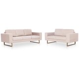 Maison Chic Sedežna garnitura - kavč 2-delna blago krem, (21728310) | Shoptok.si