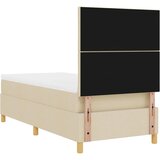  LED Box Spring Krevet s uzglavljem Krema 90 x 190 cm tkanina | shoptok.hr