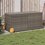  The Living Store Vrtna škatla za shranjevanje s kolesi siva 283L poli ratan - Vrtna Škatla Za Shranjevanje, (21479321) | Shoptok.si