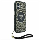 Guess IML Leopard Triangle Logo Strap MagSafe Zadní Kryt pro iPhone 16 Brown Ovitek za telefon Vijolična | Shoptok.si