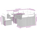  9-dijelni set vrtnih sofa od poliratana s jastucima sivi | shoptok.hr
