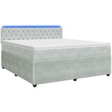  Boxspring krevet s madracem Svjetlosiva 160 x 200 cm Baršun | shoptok.hr