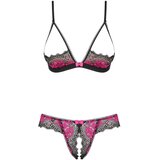 Obsessive Tulia - komplet s otvorenim grudnjakom (crna) | shoptok.hr
