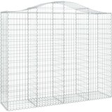  Lučne gabionske košare 2 kom 200x50x160/180cm pocinčano željezo | shoptok.hr