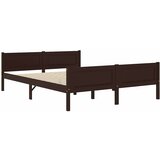 Furnova Posteljni okvir trdna borovina temno rjava 120x200 cm, (21934481) | Shoptok.si