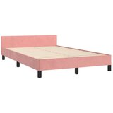  Okvir za krevet s uzglavljem ružičasti 120 x 200 cm baršunasti | shoptok.hr