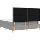  Krevet s opruga kutije Svijetlo siva 200 x 180 cm tkanina Slike