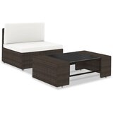 The Living Store Vrtna garnitura 2-delna poli ratan rjava - Vrtna Sedežna Garnitura, (21479934) | Shoptok.si
