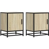 Maison Chic Dvo delni komplet Nočne omarice - Nočne mize sonoma hrast 40x31x50 cm inž. les/kovina, (21688855) | Shoptok.si