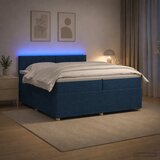  Boxspring krevet s madracem Plava 200 x 200 cm Tkanina | shoptok.hr