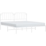 Metalni okvir za krevet s uzglavljem bijeli 183x213 cm | shoptok.hr