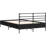  Okvir za krevet crni 120x190 cm konstruirano drvo i metal | shoptok.hr