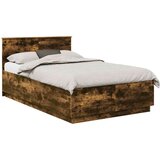  Okvir za krevet S LED lampica Dimljeni hrast 135 x 190 cm - Dimljeni hrast 135 x 190 cm | shoptok.hr