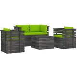 The Living Store Vrtna garnitura iz palet 5-delna z blazinami trdna borovina - Vrtna Sedežna Garnitura, (21422347) | Shoptok.si