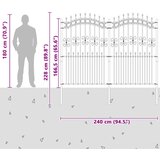  Vrtna Ograda KAMPEN 240 x 228 cm Mesh Siva | shoptok.hr