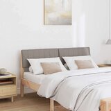 vidaXL Tapecirano vzglavje Taupe 135 cm Masivno borovo les | Shoptok.si