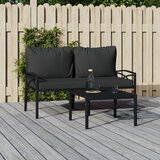 vidaXL Vrtni stoli s sivimi blazinami 2 kosa 62x75x79 cm jeklo Cene