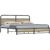  Metalni okvir kreveta bez madraca boja hrasta sonome 200x200 cm | shoptok.hr