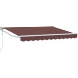 Nadstrešnica Smeđa 2,5 x 2 m Poliester i metal | shoptok.hr