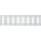  Gabionski uzdignuti krevet 3 pcs Srebrna | shoptok.hr
