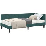 vidaXL Kutni okvir kreveta s madracem Tamnozelena 100 x 200 cm Baršun | shoptok.hr