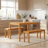  Blagovaonski set 3 kom. Prirodna Čvrsto Hrastovo Drvo | shoptok.hr