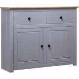 The Living Store Komoda siva 93x40x80 cm trdna borovina Panama Range - Komoda, (21662059) | Shoptok.si
